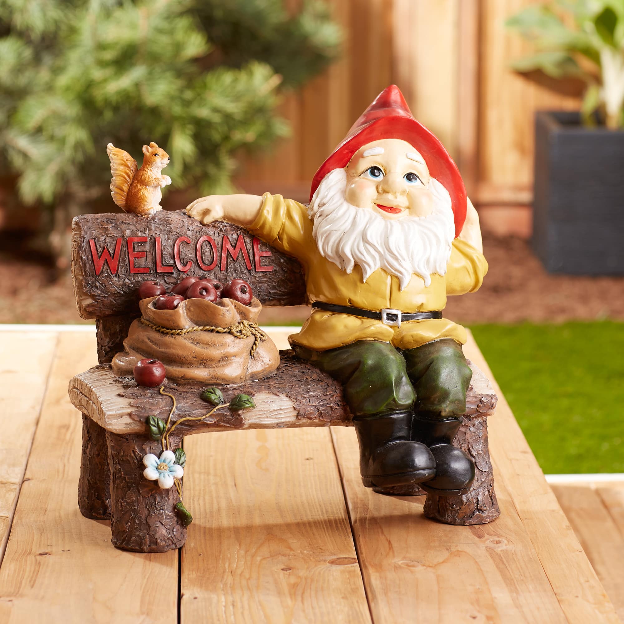 14" Garden Gnome Greeting Sign